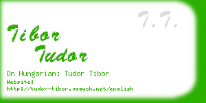 tibor tudor business card